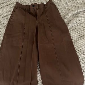 Brown ultra high rise pants